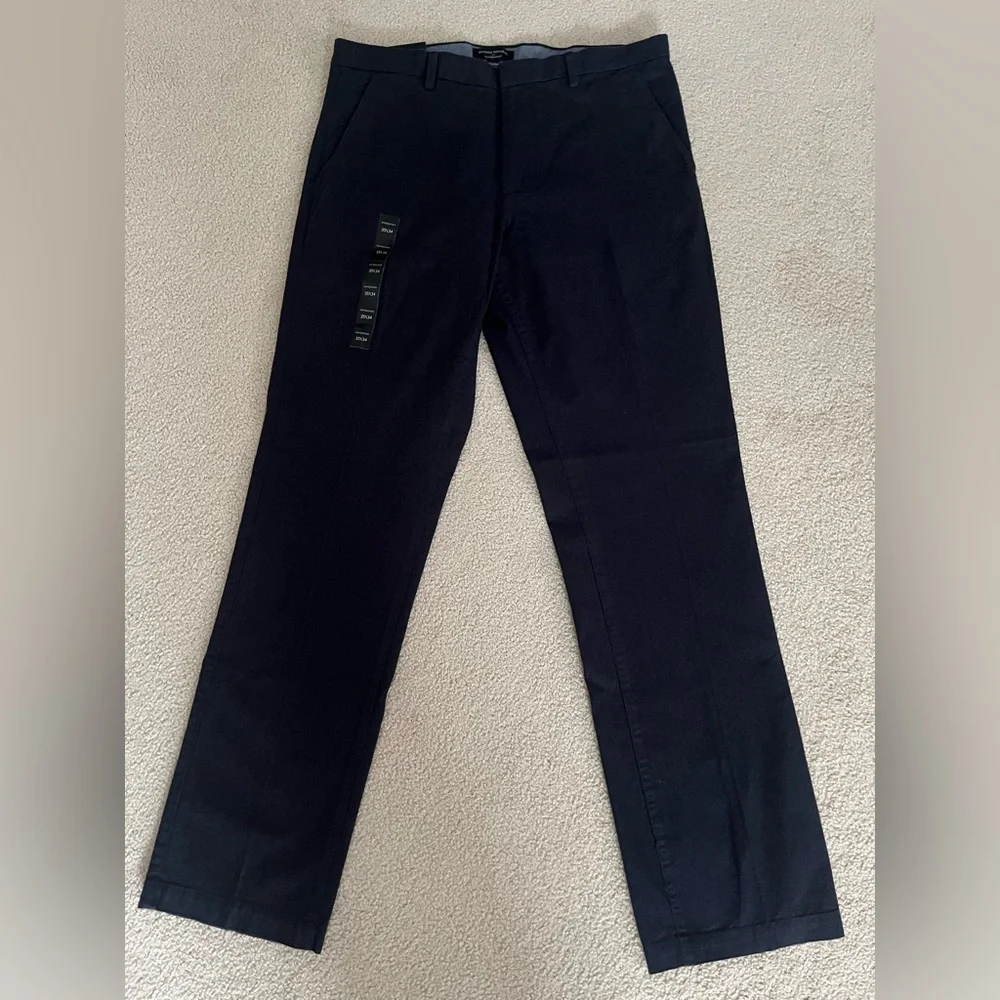 New With Tags Banana Republic Kentfield Pant Straight Fit 35 X 34 Heather Navy
